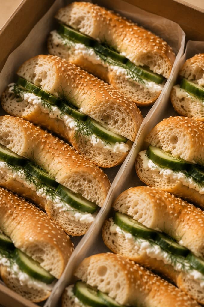 Cream Cheese & Cucumber Bagel Platter