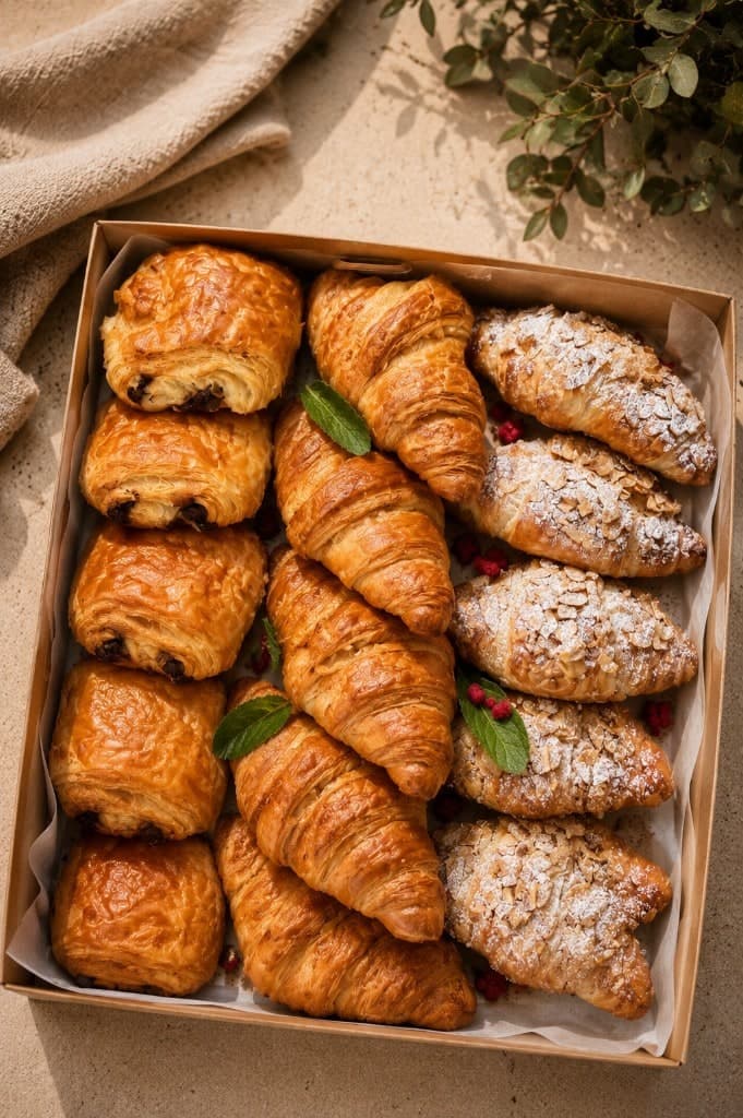 The Morning Spread — Croissants, almond & pain au chocolat